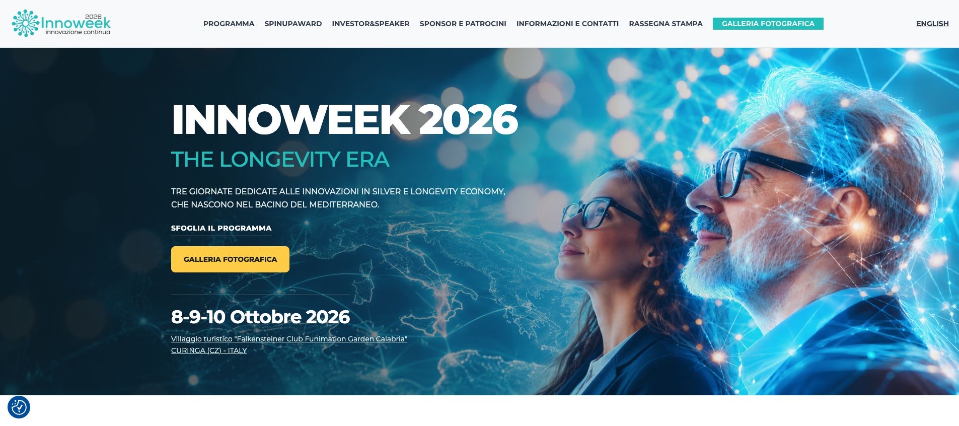 Schermata reale del progetto INNOWEEK 2026