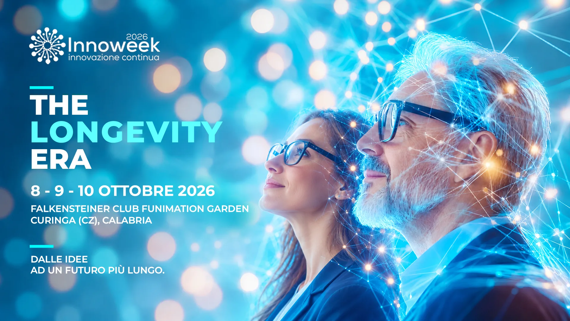 Visual originale INNOWEEK 2026 — The Longevity Era, con marchio e identità dell’edizione.