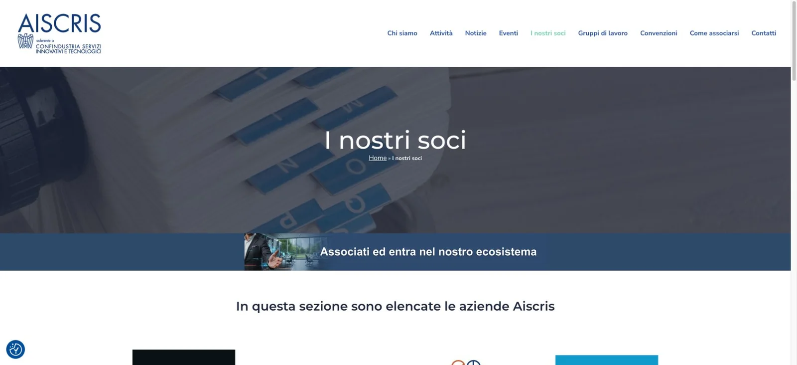 Pagina interna reale di AISCRIS